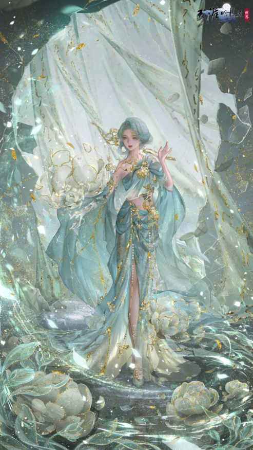 天刀手游全新汝窑文物主题外观登场~雨停之后,一起坠入一场天青色的梦境吧!