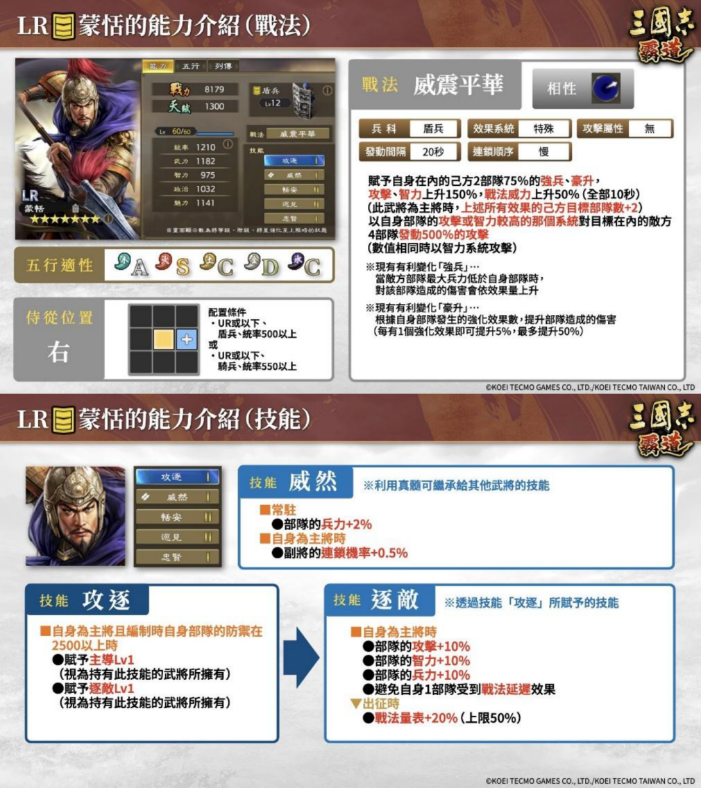 《三国志 霸道》赛季「三势猛进」第三期开幕!全新 LR 武将「沮授」、「蒙恬」于 8 月更新登场