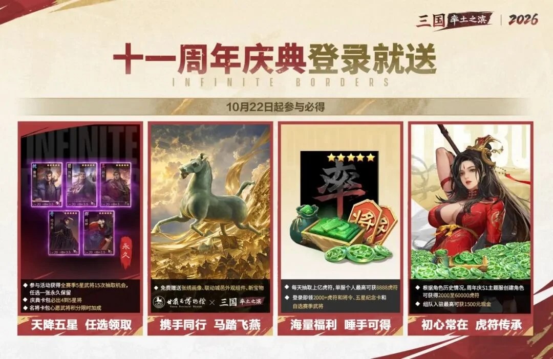 《率土之滨》十一周年庆典！大神专属福利全线拉满！